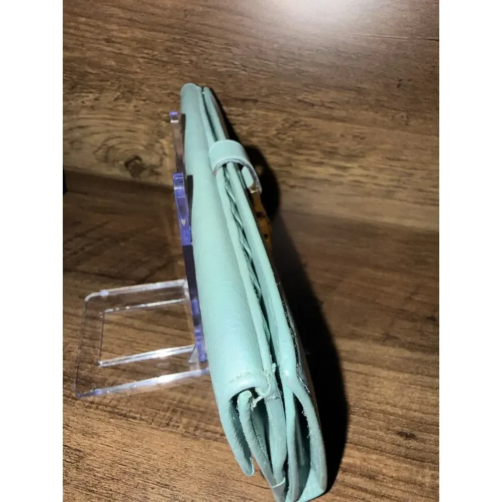 Gucci Jackie GG Embossed Long Wallet Rare Mint Green Gold Hardware with box - Picture 9 of 12